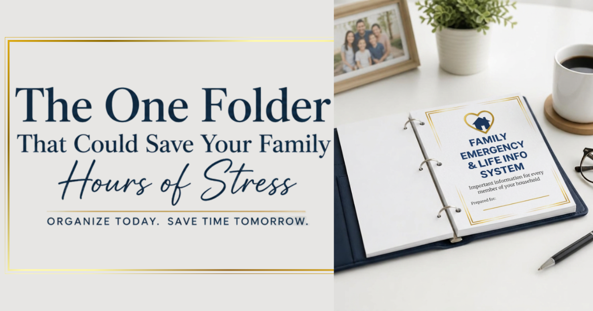 The One Folder That Could Save Your Family Hours of Stress