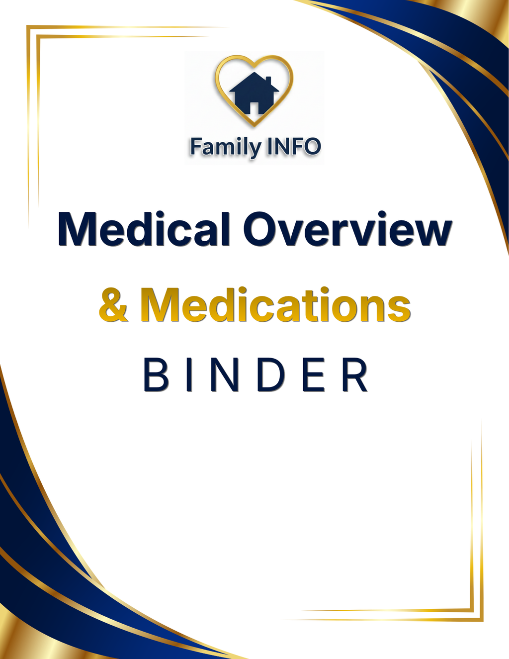Medical Overview & Medications Organizer - Printable and Fillable PDF