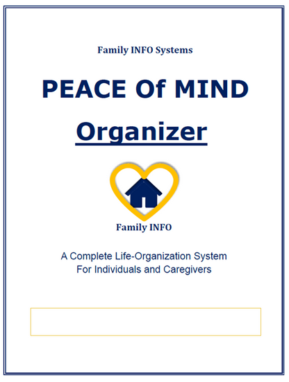 Peace of Mind Organizer - Printable and Fillable PDF