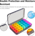 Pill Organizer 4 Times a Day - 7 Days, Large Weekly Medicine Pill Organizer for Travel with Removable Individual Containers